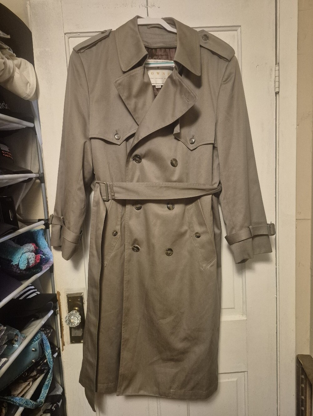 vintage Towne by London Fog double-breasted trench coat Unisex
